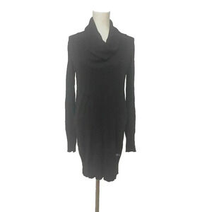 Vertigo Paris Black Pullover Cowl Neck Long Sleeve Sweater or‎ Dress Size Large